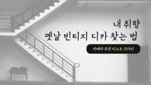 내 취향 옛날 빈티지 디카 찾는 법 카메라 추천 리스트 10가지